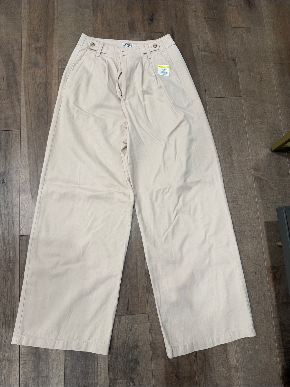 🎉Madewell Harlow Wide-Leg Trousers in Light Khaki